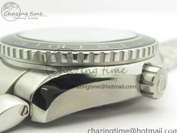 0312 Chic Planet Ocean 600M Co-Axial GMT 43.5mm VSF 1:1 Best Edition Black Dial Silver Markers on SS Bracelet A8605 Super Clone 8025